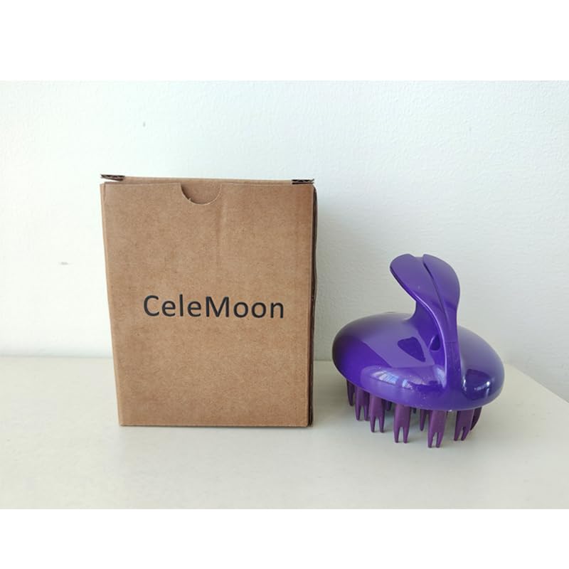 Cat Brush with Soft Rubber Pins, Washable Silicone Pet Brushes for Indoor Cats Kitty - Grooming Shedding Massage & Bath, Removes Hair Mats, Tangles, Loose Fur for Short to Long Haired Purple - PawsPlanet Australia