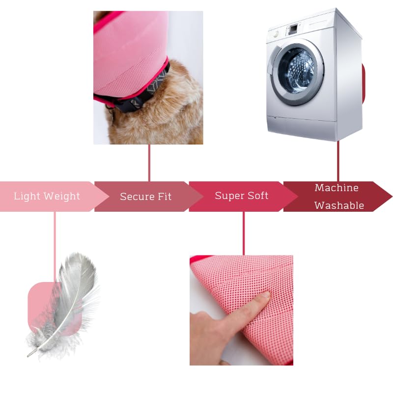 Extra Large Pet Recovery Collars Extra Large Pink - PawsPlanet Australia