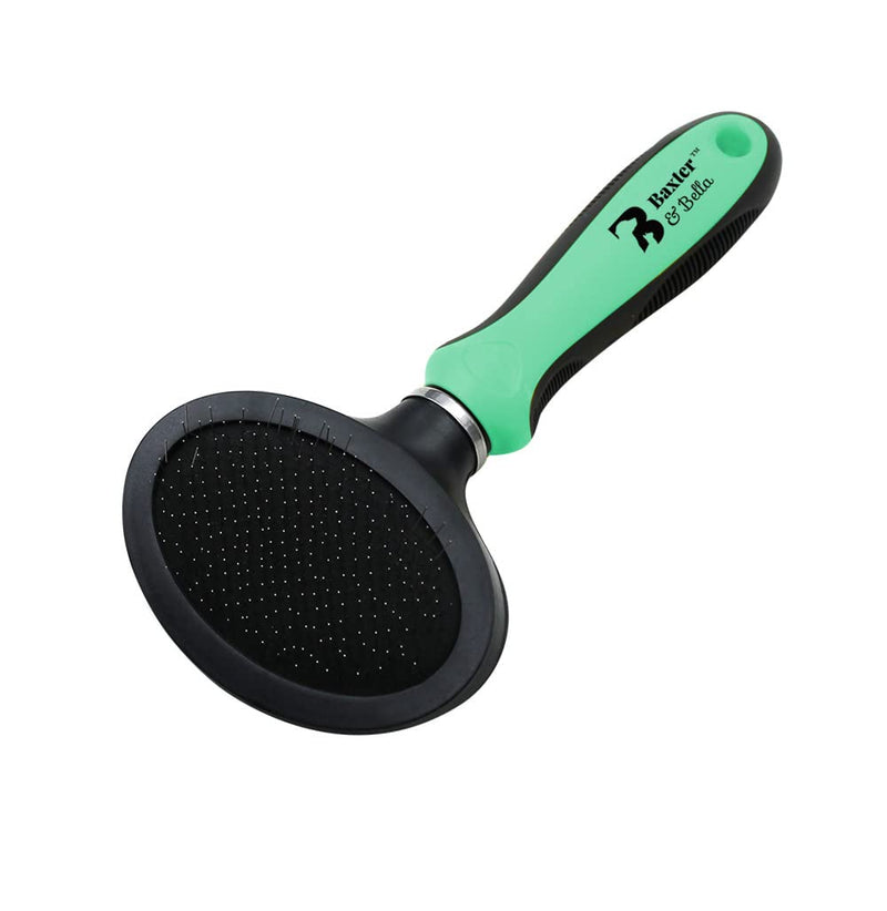 Baxter & Bella Oval Head slicker brush. Helps remove dander, loose hair and Matting from your cats coat. - PawsPlanet Australia