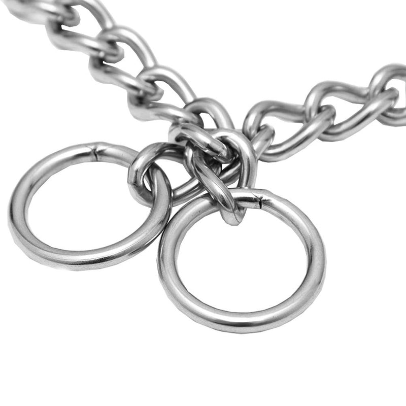SGODA Chain Dog Training Choke Collar, 304 Stainless Steel, Total Length 24 in, 3.5 mm 23", 3.5mm - PawsPlanet Australia