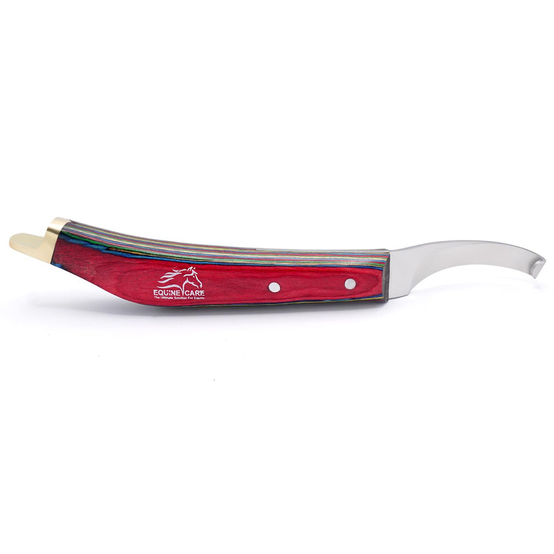 Farrier Hoof Knife Left-Handed - Ultra-Sharp J2 Stainless Steel Blade, Brass Cap, Ergonomic Sheet Handle - Professional Tool for Hoof Trimming, Shoeing, Horse & Cow Hoof Care. Left Handed - PawsPlanet Australia