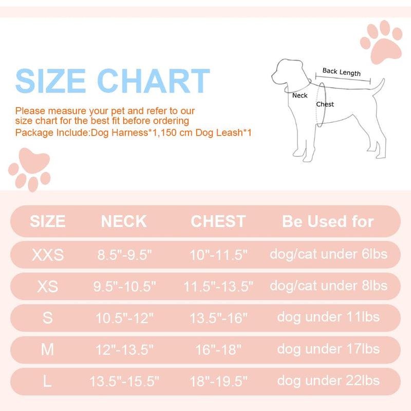 Dog Harness for Small Medium Dogs No Pull Adjustable Step in Puppy Harness and Leash Set,Reflective Breathable Mesh Pet Harnesses Soft Padded Vest for Dogs Easy to Put on (Pink, XS) Pink - PawsPlanet Australia