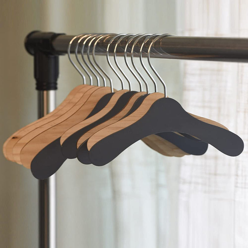 5 Pack Kids Hangers Baby Hanger Wooden ,8.6 INCH Pet Clothes Hangers for for Dog Cat Baby Toddler Kids Little Hangers for Doll Dress Clothes Gown Outfit Holders Accessories (L) 8.66*0.19*5.1 INCH