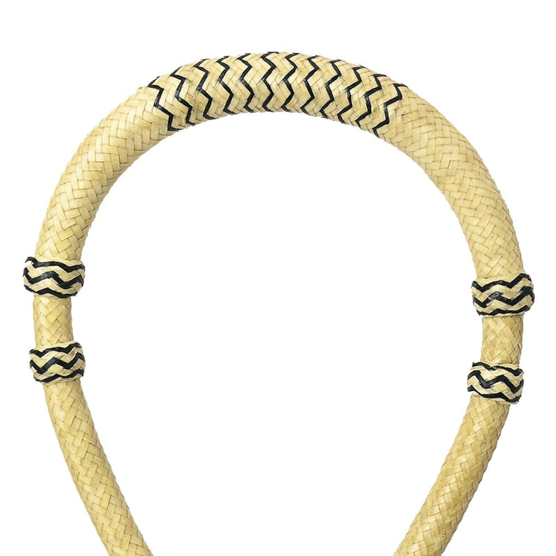 CALYX Rawhide Bosal | Hand Braided Rawhide for Horse Riding | Classic Stylish Design | Functional and Durable | Western Horse Bosal Standard Size Natural - Black