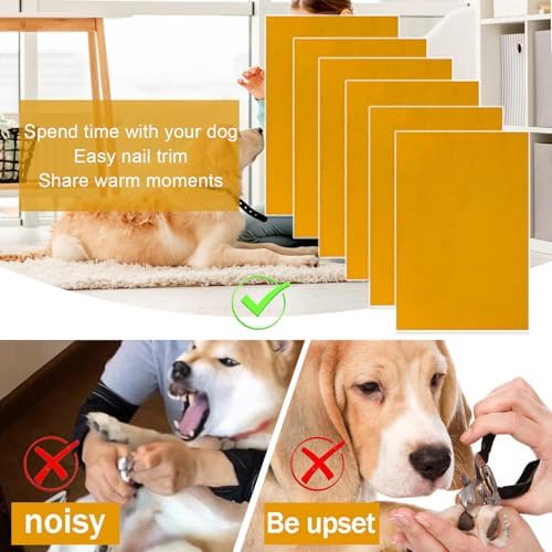 Dog Door Scratch Protector,Dog Nail File Board, Door Protector for Dog Scratching,self-Adhesive Instead of Emery Paper (13x9inch, Yellow) - PawsPlanet Australia