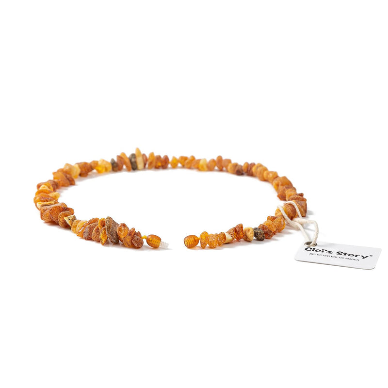 Amber Collar for Dogs and Cats - Certified Premium Quality Raw Baltic Sea Amber - 32cm - PawsPlanet Australia