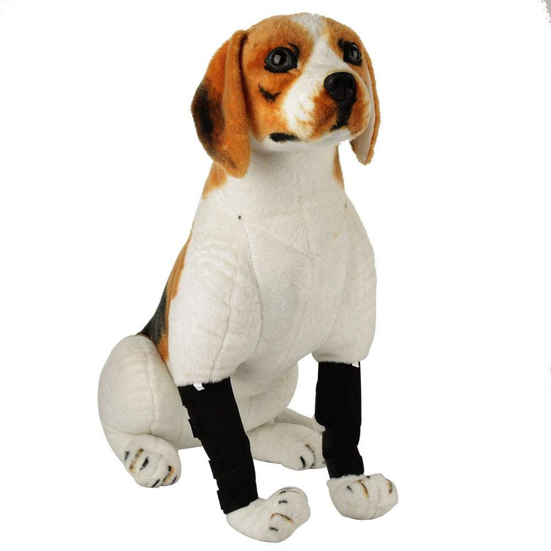 1 Pair Dog Rear Leg Brace Canine Hock Joint Brace Hind Leg Wrap Pet Surgical Injury Bandage for Wound Injury and Sprain Healing of Arthritis(Black, L)
