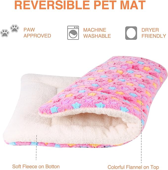 Mora Pets Dog Bed Crate Pad Ultra Soft Pet Bed with Cute Star Print Washable Crate Mat for Large Medium Small Dogs Reversible Fleece Dog Crate Kennel Mat Cat Bed Liner 29 x 21 inch Pink 30-Inch - PawsPlanet Australia