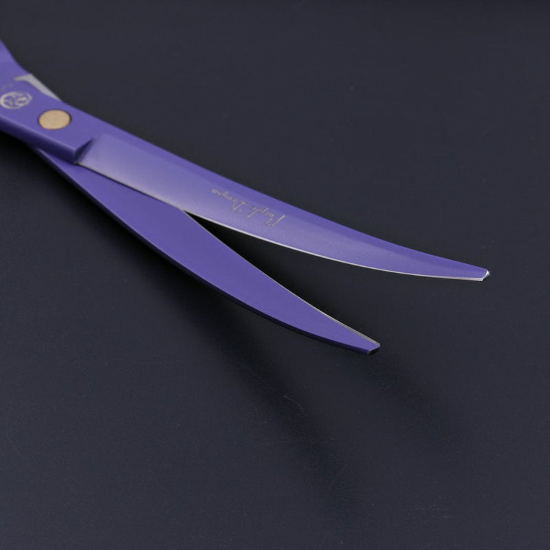 Purple Dragon 7.0/8.0 inch Professional Dog Grooming Hair Cutting Scissor &Curved Scissor&Chunker Shear Kit with Bag - for Pet Groomer or Family DIY Pet Use 8.0 inch Purple - PawsPlanet Australia