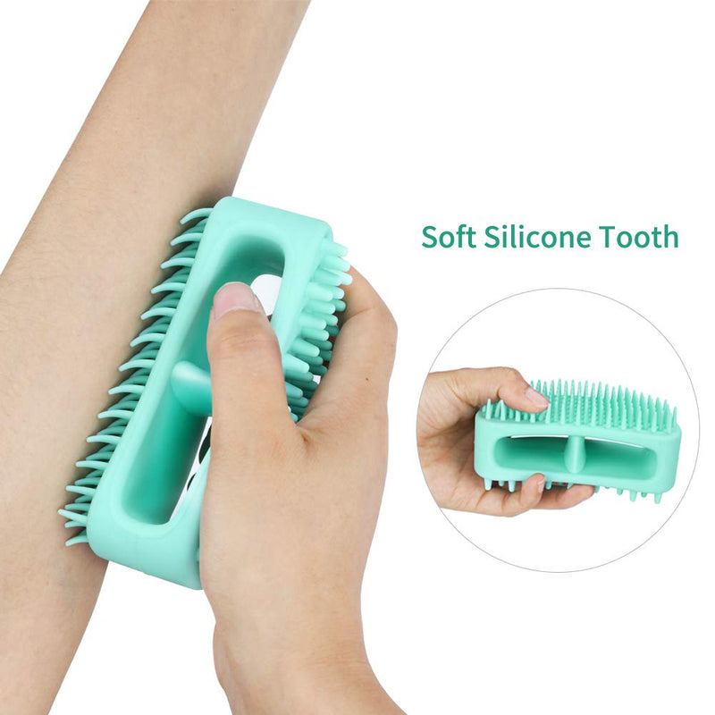 Dog Brush & Cat Brush, Soft Silicone Dog & Cat Grooming Brush, Pet Bath & Massage Brush for Cats and Dogs with Short or Long Hair, Cat Slicker Shedding Hair Brush Teal - PawsPlanet Australia