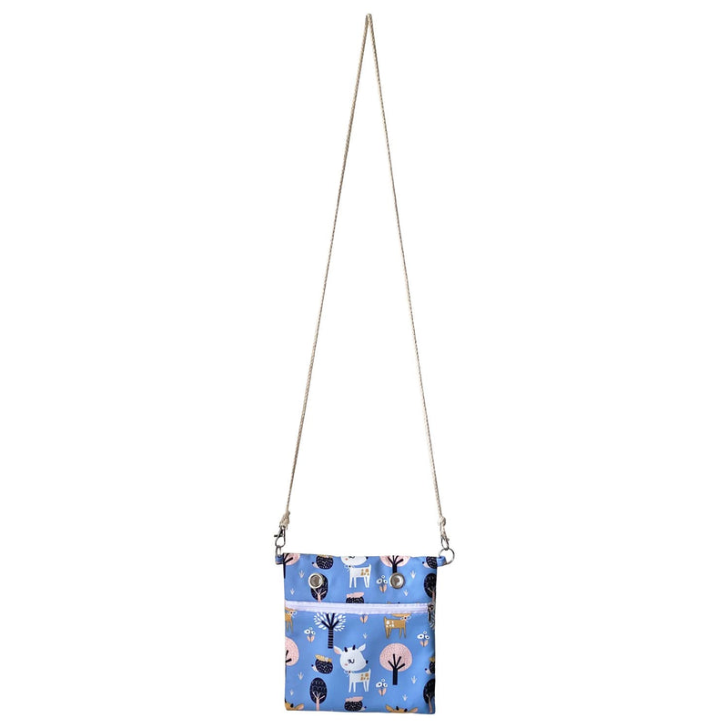 Faux Rabbit Fur Sugar Glider Bonding Carry Pouch Portable Small Animal Carrier Bag Small Animal Bonding Crossbody Strap for Hamster Rat Gerbil with Vent (Blue) Blue - PawsPlanet Australia