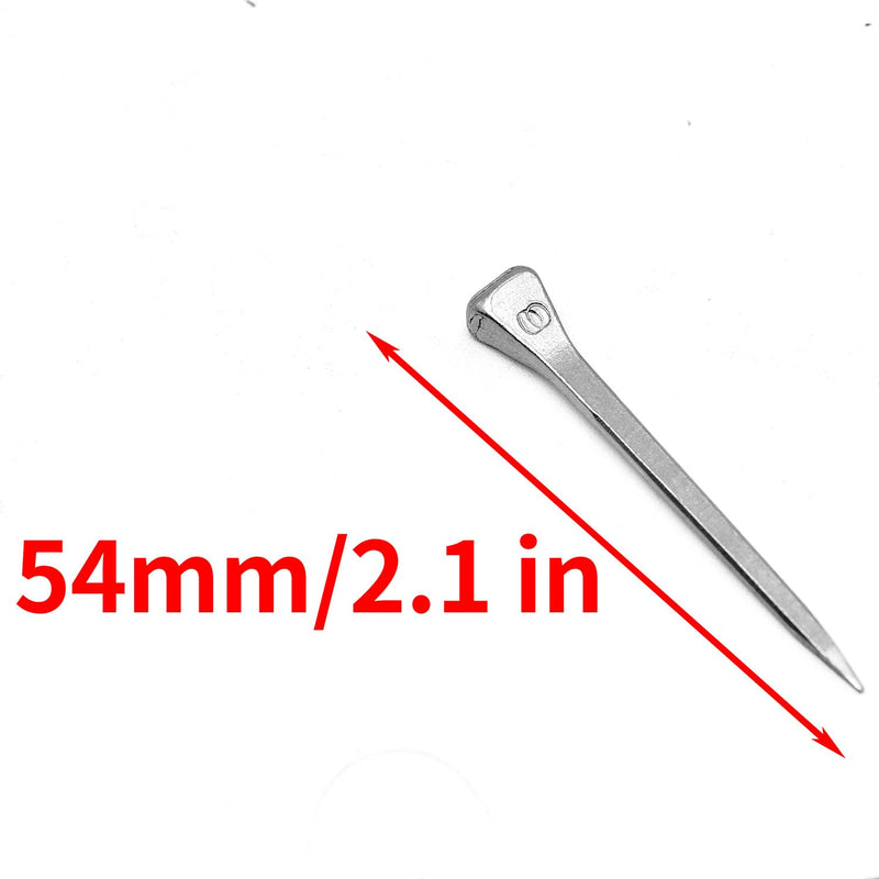 Surf turtle E6 Horseshoe Nails 50 Pcs 2.1 Inches Low Carbon Steel Horse Hoof Nails Horse Training Supplies Tool for Securing Firmly E6-2.1 Inch
