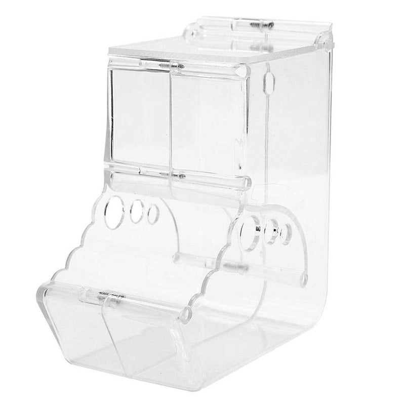 Hamsters Feeder Small Animals Automatic Dispenser Acrylic Clear Pet Food Storage Bowl for Dwarf Hamster Gerbils Mice Hedgehog Guinea Pig Pigeon Parrots (400ML) 400ML