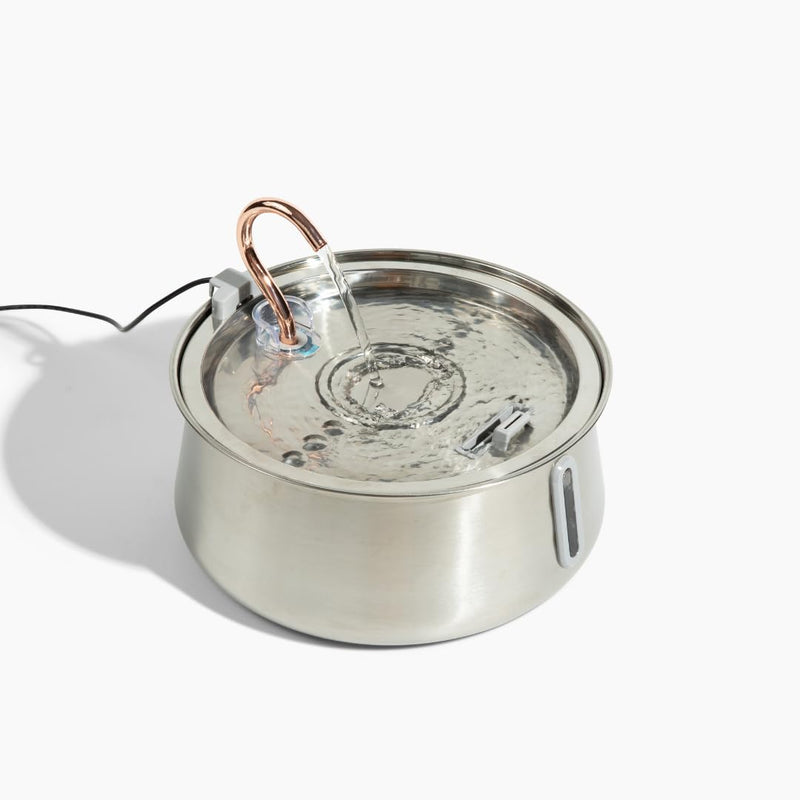 2.0 Large Capacity Stainless Steel Cat Water Fountain – 4L/135oz (Stainless Steel, 4L Corded) - PawsPlanet Australia