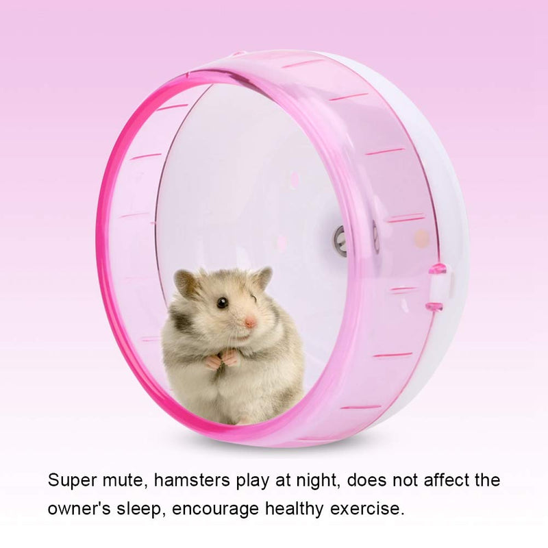 Hamster Wheel, Hamster Silent Roller Plastic Super Silent Roller Exercise Running Wheel Toy Hamster Wheel Silent for Small Pets Hamster Guinea Pig (Pink) Pink - PawsPlanet Australia