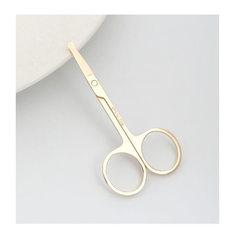 3.5 Inch Silent Pet Grooming Tiny Safety Scissors for Cats & Dogs - Quiet Alternative to Electric Clippers for Sensitive Pets (Golden) Golden - PawsPlanet Australia