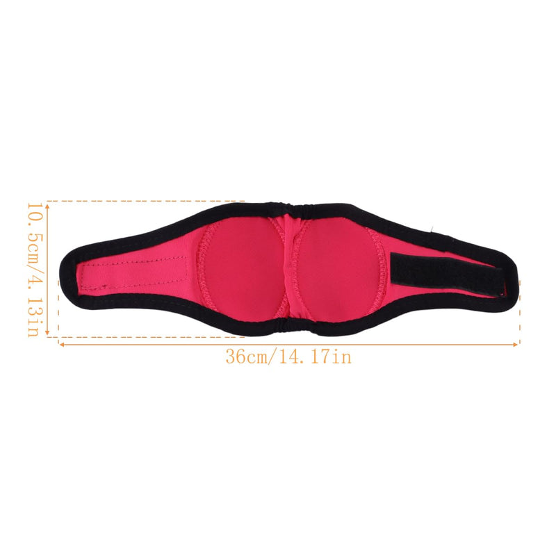 Ubric Dog Ear Defenders, Waterproof Adjustable Pet Ear Muffs Noise Protection for Cold, Grooming, Bathing, Swimming, Anxiety Relief (Rose Red, S)