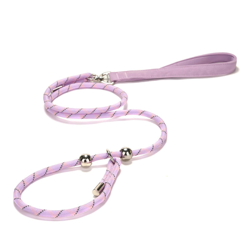 Slip Lead Dog Leash 5 Ft No Pull Reflective Nylon Dog Rope Training Leash with Padded Handle for Puppy Small Medium Dogs(Purple) Purple - PawsPlanet Australia