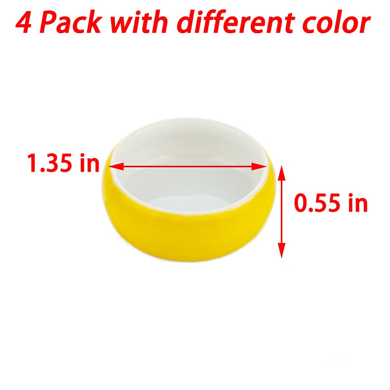 4 Pcs Hermit Crab Colorful Food Bowl Tarantula Water Bowl Spider Micro Ceramic Dish