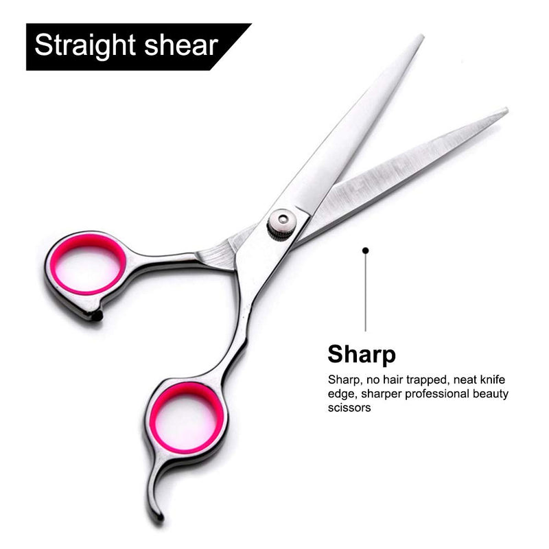 Dog Straight Scissors, 6" Dog Grooming Shear Stainless Steel Puppy Cat Hair Cutting Trimming Shears for Dog Grooming Family Use - PawsPlanet Australia