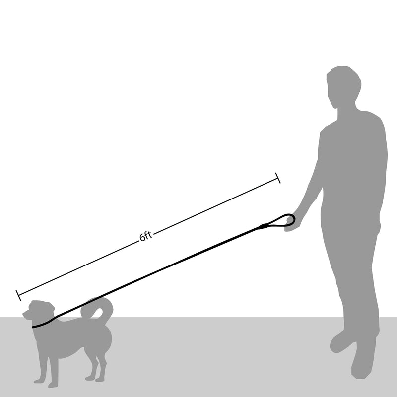 Friends Forever Extremely Durable Dog Rope Leash, Premium Quality Mountain Climbing Rope Lead, Strong, Sturdy Comfortable Leash Supports The Strongest Pulling Large Medium Dogs 6 feet, Black 6' - PawsPlanet Australia