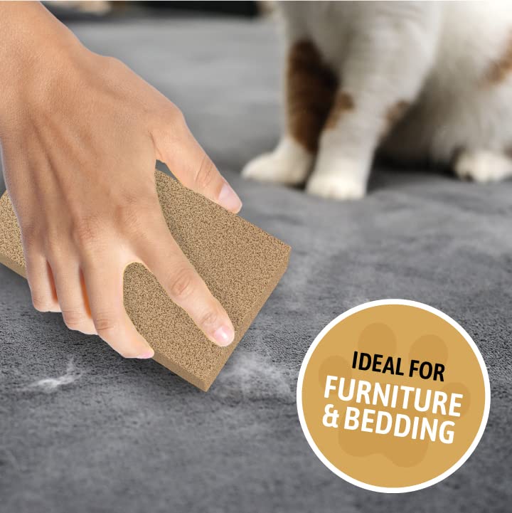 Pet Sponge Hair Lifter 3 Pack Remove Dog, Cat and Other Pet Hair from Furniture, Carpet, Bedding and Clothing - 3 Sponges All Natural Latex Rubber, Made in The USA - PawsPlanet Australia