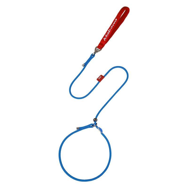 Dog Anti-Slip Leash 5FT with Metal Stopper - Durable No-Pull Training Lead for Small, Medium & Large Dogs - Comfortable Handle Nylon Rope, Tangle-Free Pet Walking Leash (Blue, 5.6FT) Blue - PawsPlanet Australia