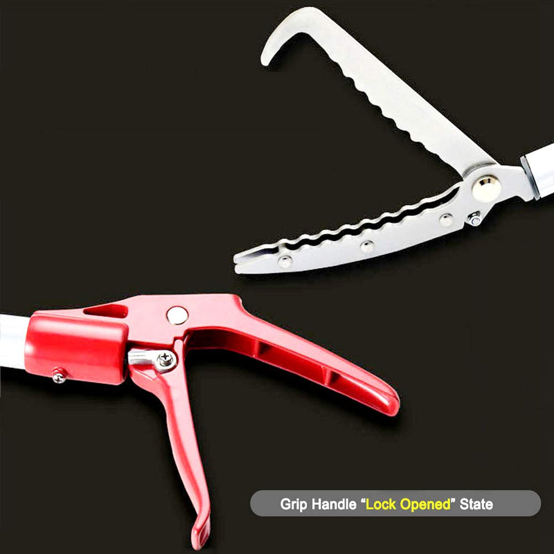 Extendable Snake Tong Reptile Grabber Rattle Snake Catcher Wide Jaw Handling Tool with Lock and Comfortable Grip(Include Snake Bag) (86 inches Extendable Snake Tong) 86 inches Extendable Snake Tong - PawsPlanet Australia