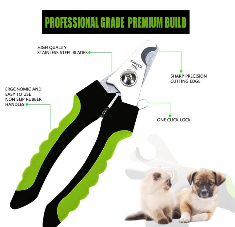 CHARLIE & BUDDY Cat Nail Clipper – Dog Nail Clippers and Grooming Tool for Cats and Dogs, Easy Grip Dog Clippers for Grooming, Safe Pet Nail Trimming Solution - PawsPlanet Australia