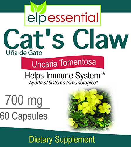 Cat's Claw Uña de Gato Uncaria Tomentosa 700mg 60 Capsules, Ayuda al Sistema Inmunologico - PawsPlanet Australia