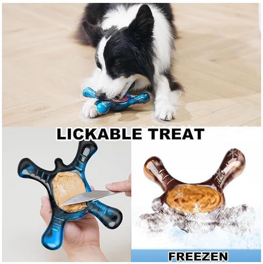 Tough Dog Chew Toys for Aggressive Chewers - Use of Durable Nylon with Natural Bacon Flavor, Interactive Dog Bone Chew Toys for Large Dogs to Keep Them Busy, Clean Teeth, Relief Bredom Stress Blue-black - PawsPlanet Australia