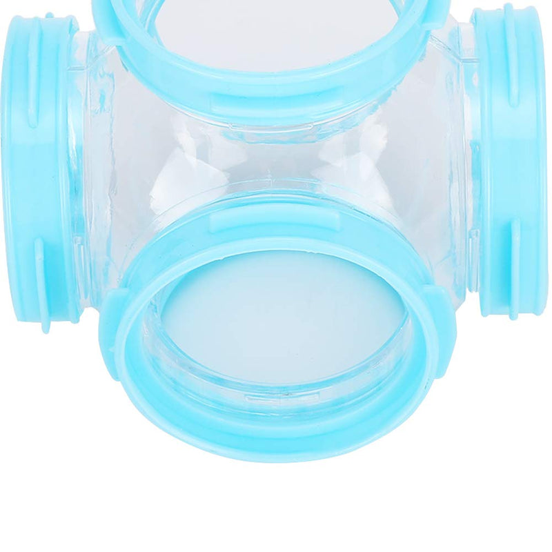 2Pcs Pet Tube Tunnel Toy Critter Trail Fun Nels Tube Hamster External DIY Pipeline Tunnel Fittings Cage Accessories Blue - PawsPlanet Australia