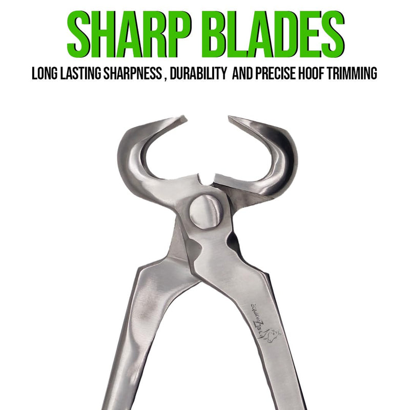 14-Inch Hoof Nipper - Premium Vanadium Steel Farrier Tool with Dull Finish for Precision Horse Hoof Trimming, Rust-Resistant, Ergonomic Grip, and Long-Lasting Durability