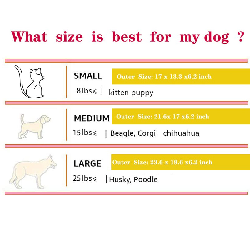 Gigreinc Dog Bed for Small Dogs - Cute Pink Leopard Dog Bed,Cat Beds for Indoor Cats Washable - Square Shape Cat Dog Sofa Bed Pet House Nest Cave(M, 20.8" L x 18" W x 5.5" Medium Square Bed - PawsPlanet Australia
