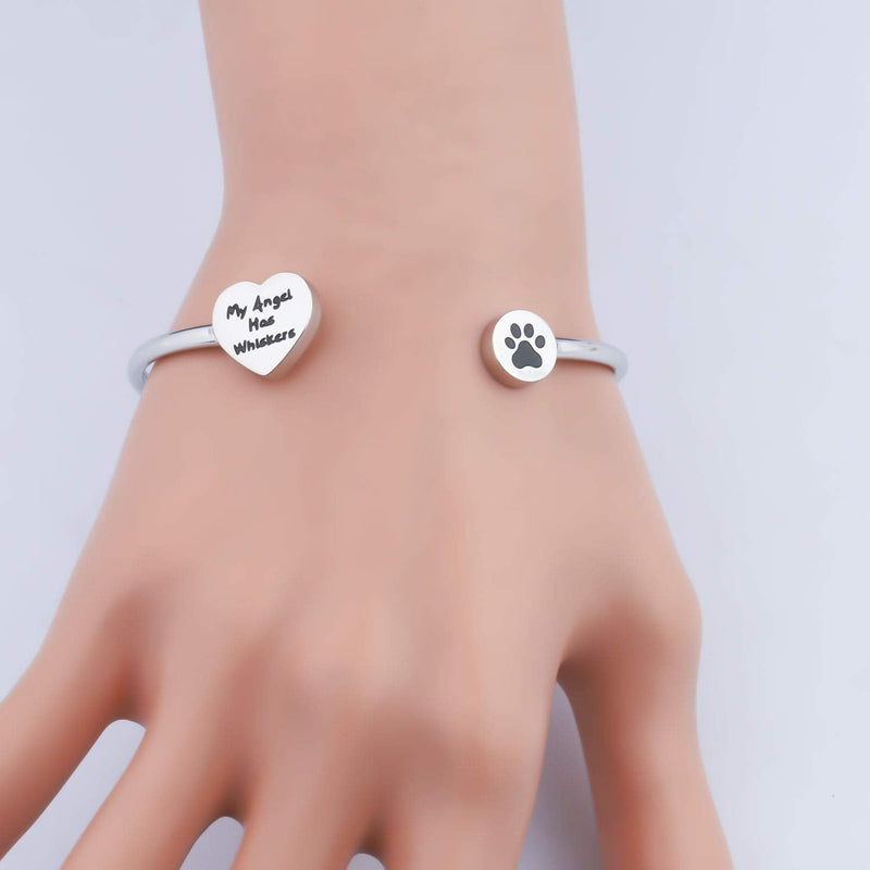 bobauna Pet Memorial Keychain My Angel Has Whiskers Pet Loss Jewelry Sympathy Loss Of Cat Gift For Cat Lover Family Friend cat whiskers TB - PawsPlanet Australia