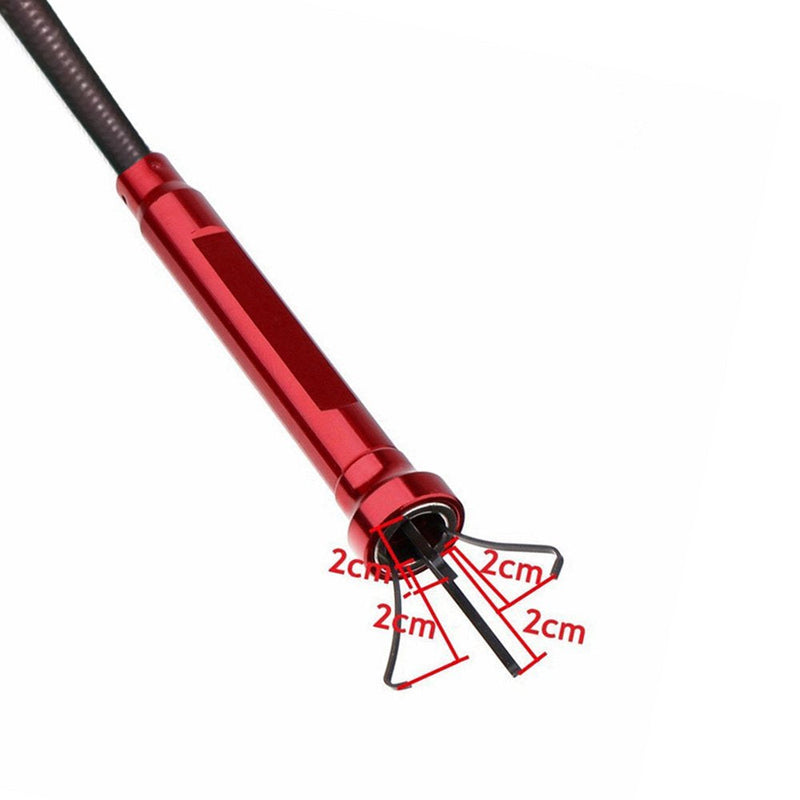 Flexible Claw Pickup Tool with Magnet Tool Flexible telescoping Claw led Light Grabber Extend，Long 28'' Four Claw 4-Claw for Small Parts Pickup Reacher Tool for Mechanics,Jewelry,Kids,etc. (Red) Red - PawsPlanet Australia