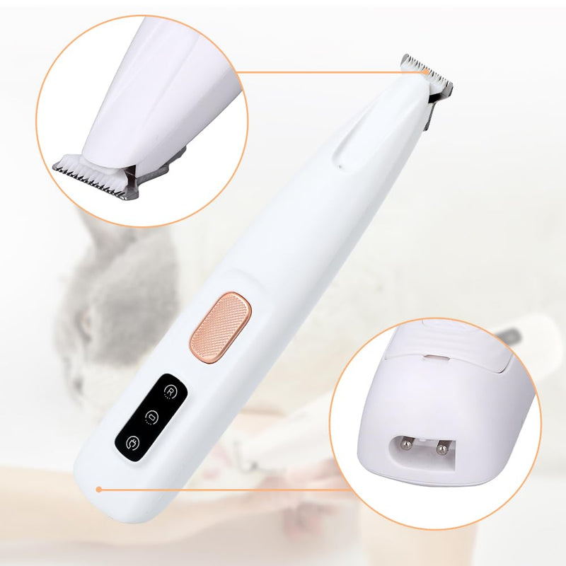 Saffory Paw Trimmer, Saffory Pet Micro Precision Trimmer, Rechargeable Dog Trimmer for Paws with LED Light, Dog Paw Trimmer Waterproof, Low Noise Paw Trimmer for Dogs Cats Hair Trimming (1 Set) - PawsPlanet Australia