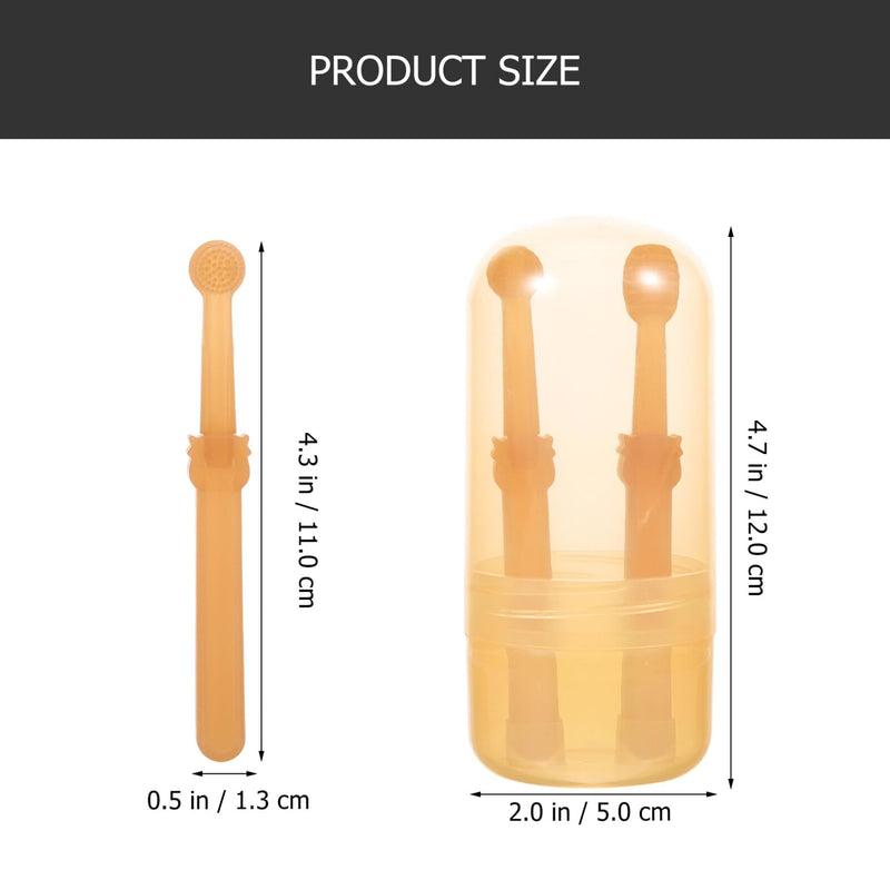 Yardwe Dog Toothbrush Set with Soft Bristles and Ergonomic Handle Includes 2 Pet Toothbrushes and Storage Holder for Effective Oral Care and Tartar Prevention