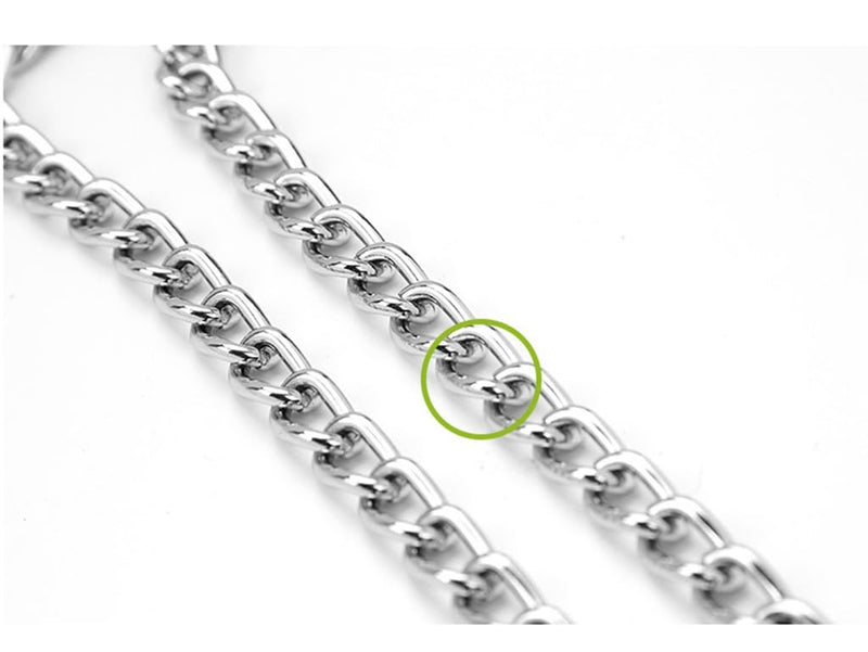 Chain Collar for Dogs,Metal Slip Link Training Heavy Duty Dog Collar Martingale Puppy Collars for Small Medium Large Big XL Breed Dogs Silver XL XL(Neck Max 22inch)D4mm - PawsPlanet Australia
