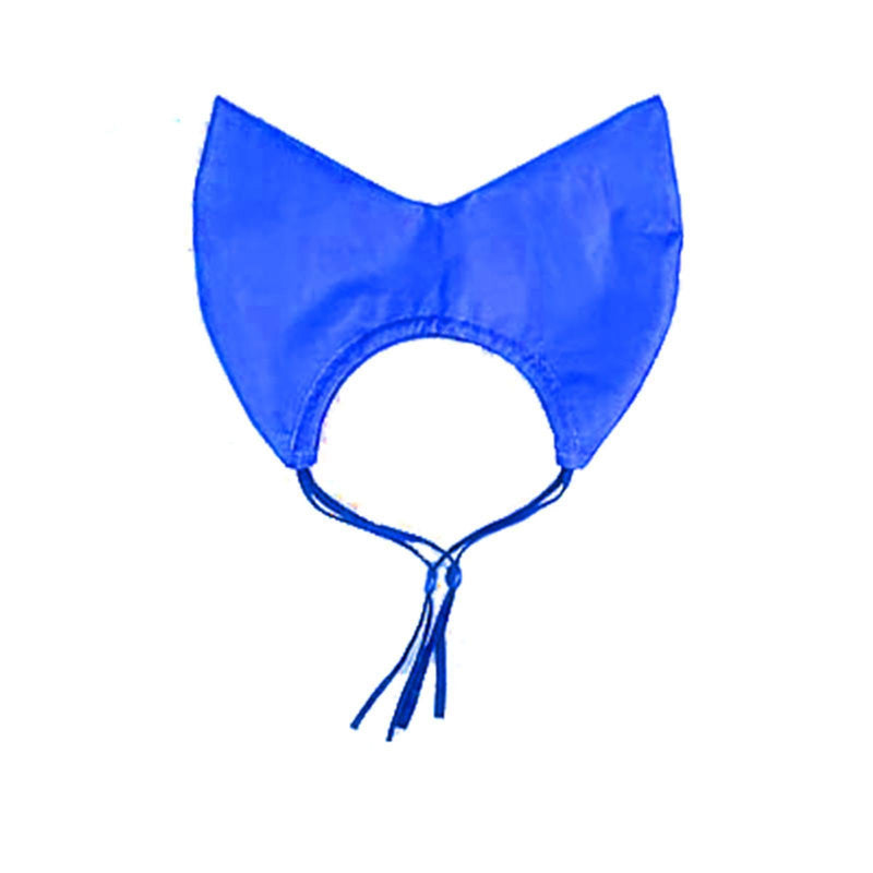 Waterproof, versatile cat bathing hood, adjustable ear protectors, reusable grooming hood, eye protection accessory, blue