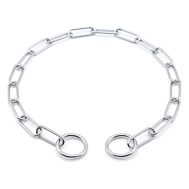 Herm Sprenger - Chrome Plated Steel Fur Saver Dog Collar - Long Link - Professional Training Collar for Small Petite Dogs - Puppy Collar - Correction Slip Chain - Made in Germany (14 inches (35 cm)) 14 inches (35 cm) - PawsPlanet Australia