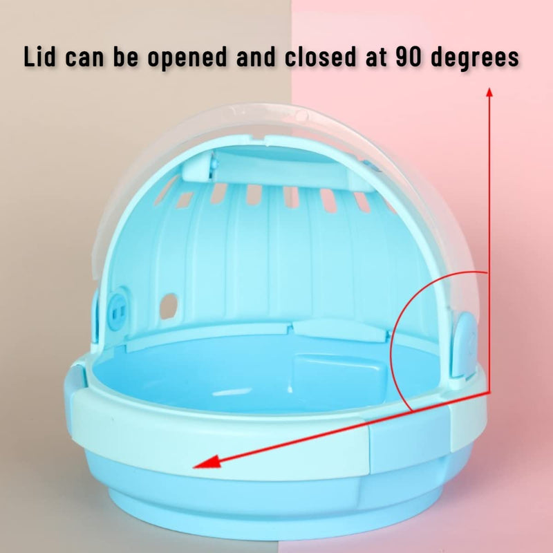 Bird Carrier with Handle - Parrot Carrier Lightweight Portable Pets Suitcase Transparent Breathable Cage for Small and Medium Birds Parrots Parakeet Cockatiels Conure Birds Accessories (Blue Haze) Blue Haze - PawsPlanet Australia