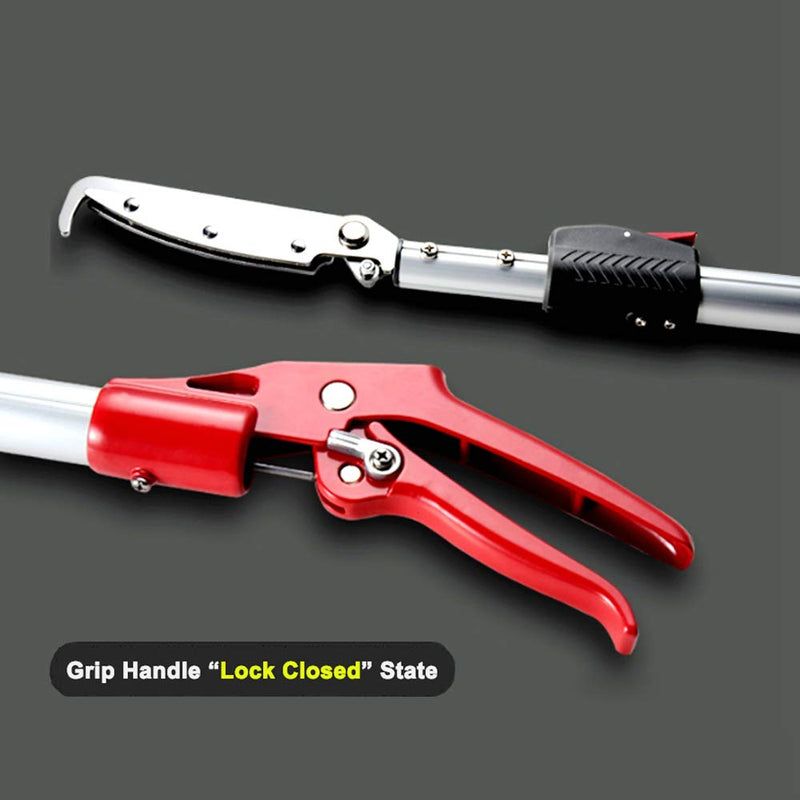 Extendable Snake Tong Reptile Grabber Rattle Snake Catcher Wide Jaw Handling Tool with Lock and Comfortable Grip(Include Snake Bag) (86 inches Extendable Snake Tong) 86 inches Extendable Snake Tong - PawsPlanet Australia