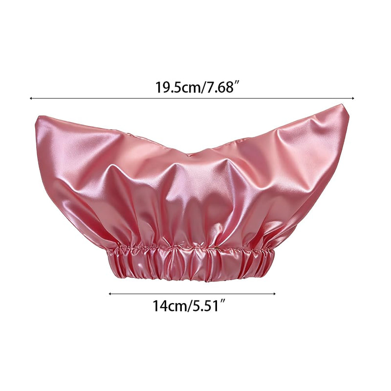 DONGKER Pet Shower Cap, Waterproof Cat Shower Hat, Adjustable Head Caps for Cats and Small Dogs, Bathing and Grooming Accessory, Rose Red S