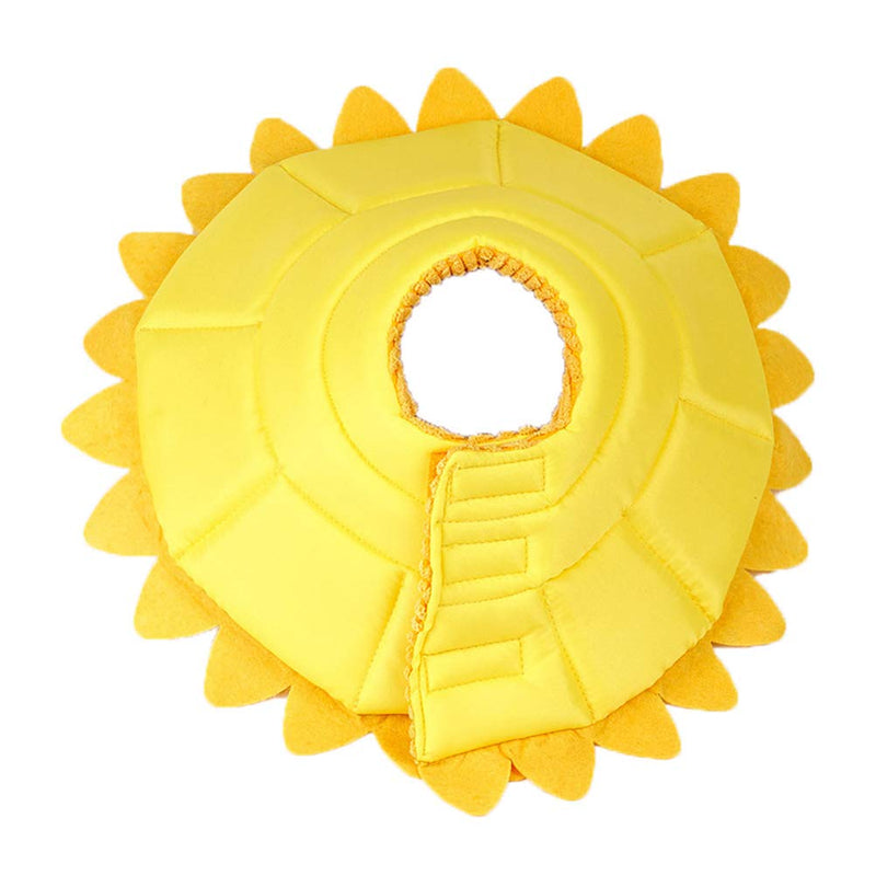 POPETPOP Soft Sunflower Recovery Collar 13.77In 0.17lb Washable Anti-Scratch Cone for Post-Surgery Wound Protection, Adjustable for Large Dogs (XL) XL