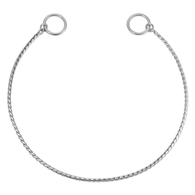 Mogoko Stainless Steel Dog Choke Chain Collar, Puppy Metal Snake Chain Pet Show Slip Collar Choker for Training Walking (Silver;20.0"*4.0mm) 4.0mm x 20.0 inch Silver - PawsPlanet Australia