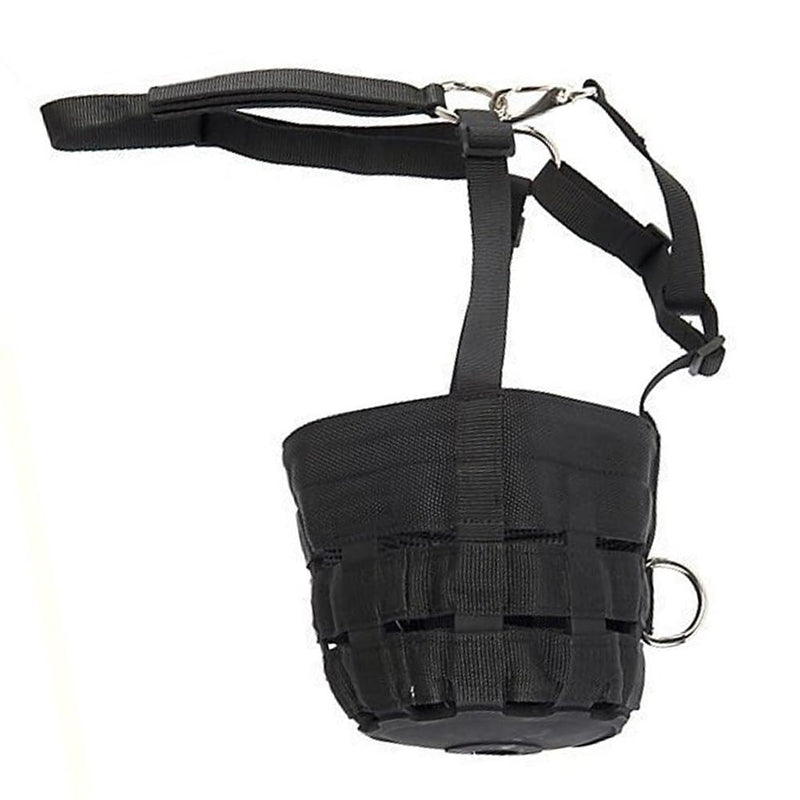 Grazing Muzzle, Horse Grazing Muzzle with Halter, Easy Breathe Comfort Lined Grazing Muzzle, Full Adjustable Horse Grazing Muzzle with Chin Neck Pads for Comfort Black Medium Size One Size - PawsPlanet Australia