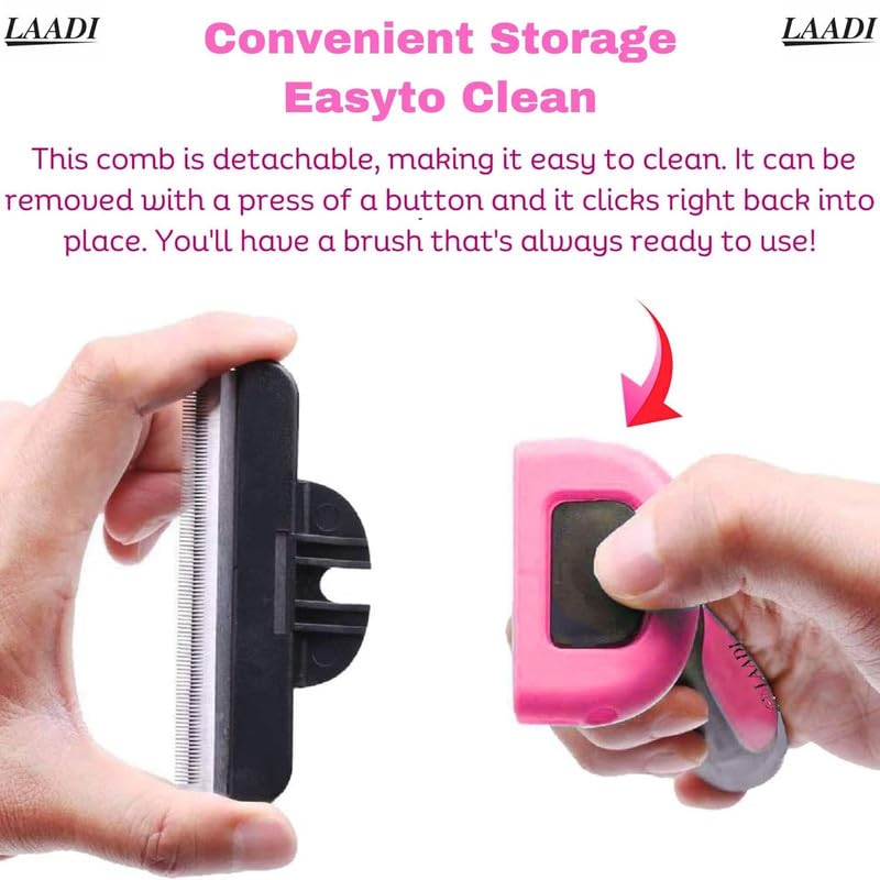 Deshedding Tool for Dogs and Cats - Reduces Shedding by Up to 95% in Less Than 10 Minutes—best Choice for Grooming and Deshedding Your Lovely Pets. Dog Brush Cat brush Horse Brush Rabbit Brush. Pink Large - PawsPlanet Australia