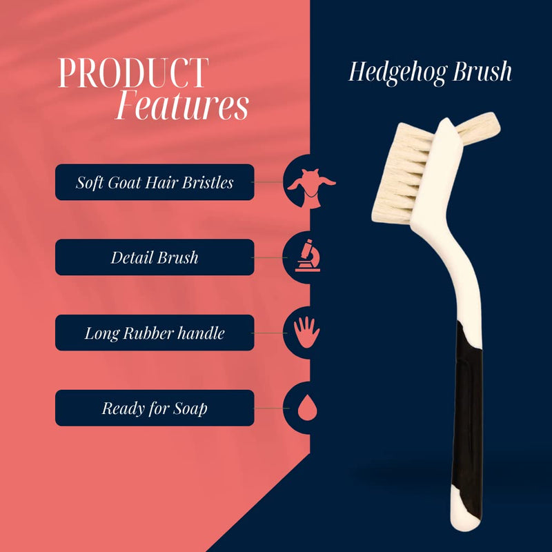 Snout and Shell Hedgehog Bath Supplies Kit - Soft Goat Hair Cleaning Brush - Perfect Hedgehog Grooming, Hygiene, and Care Essentials - Gentle Pet Bath Brush for Small Animals - PawsPlanet Australia