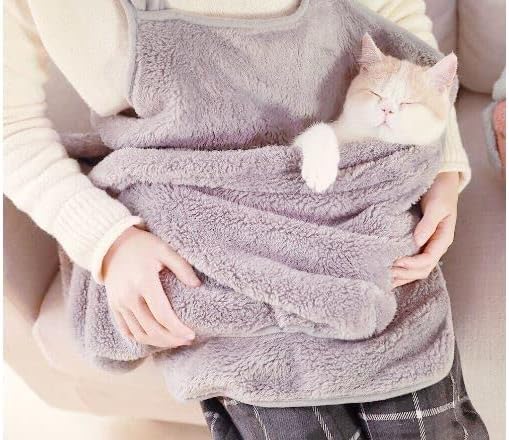 Pet Dog Cat Carrier for Lap Cat or Lap Dog Travel Shoulder Bag Sling Front Backpack Soft Plush Handmade (Pink) Pink - PawsPlanet Australia